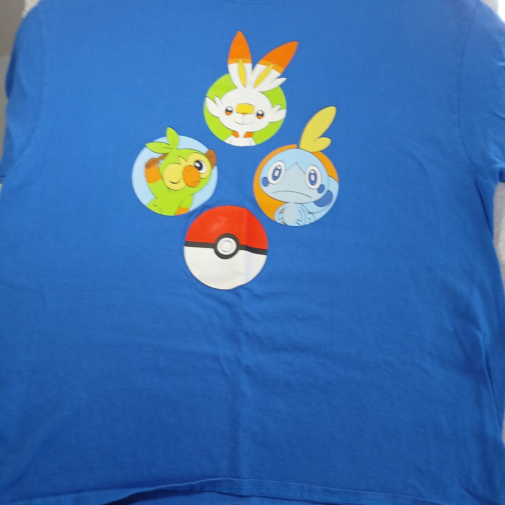 Blue Kids Shirt with Cartoon Characters